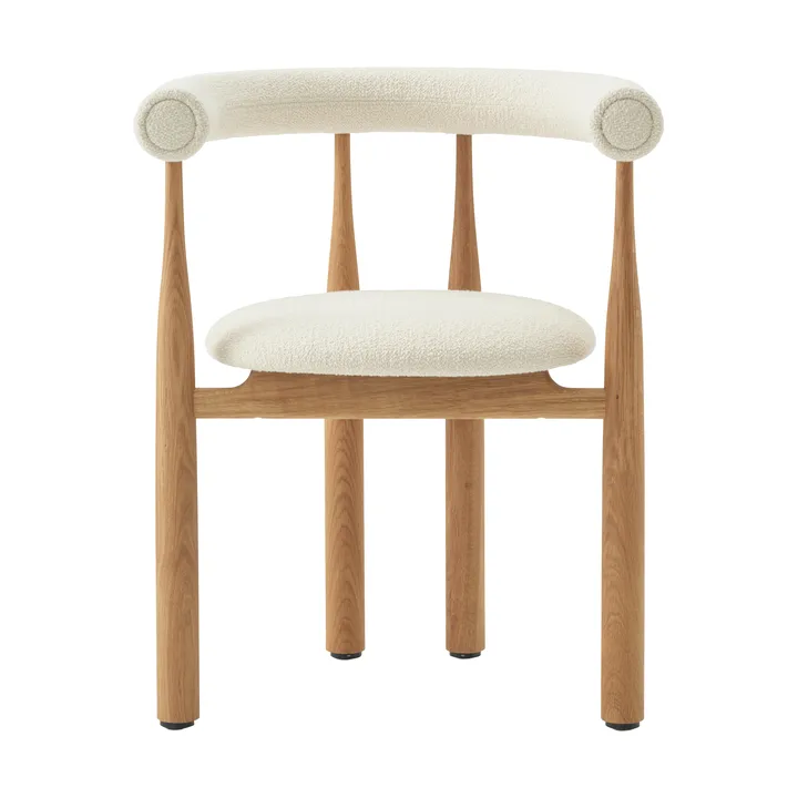 Bukowski upholstered armchair - Oak, Barnum Lana - New Works