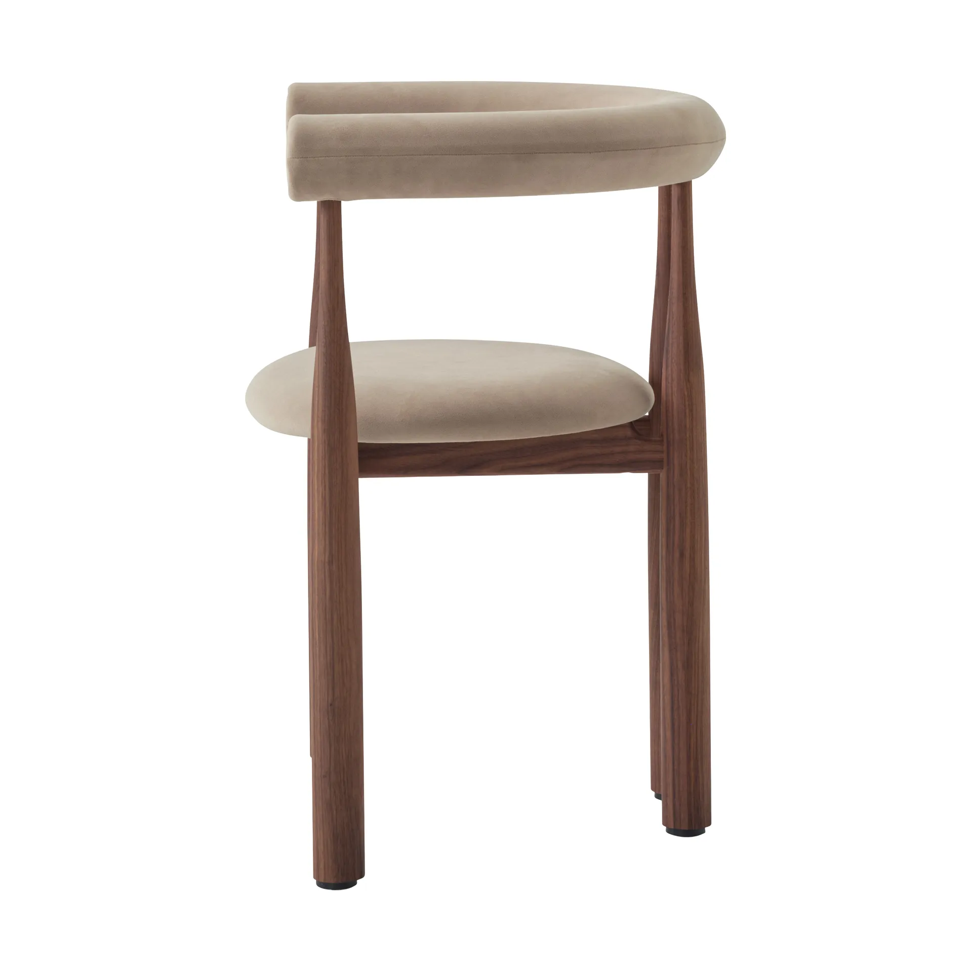 Bukowski upholstered armchair, Walnut, Megan 26 Beige New Works