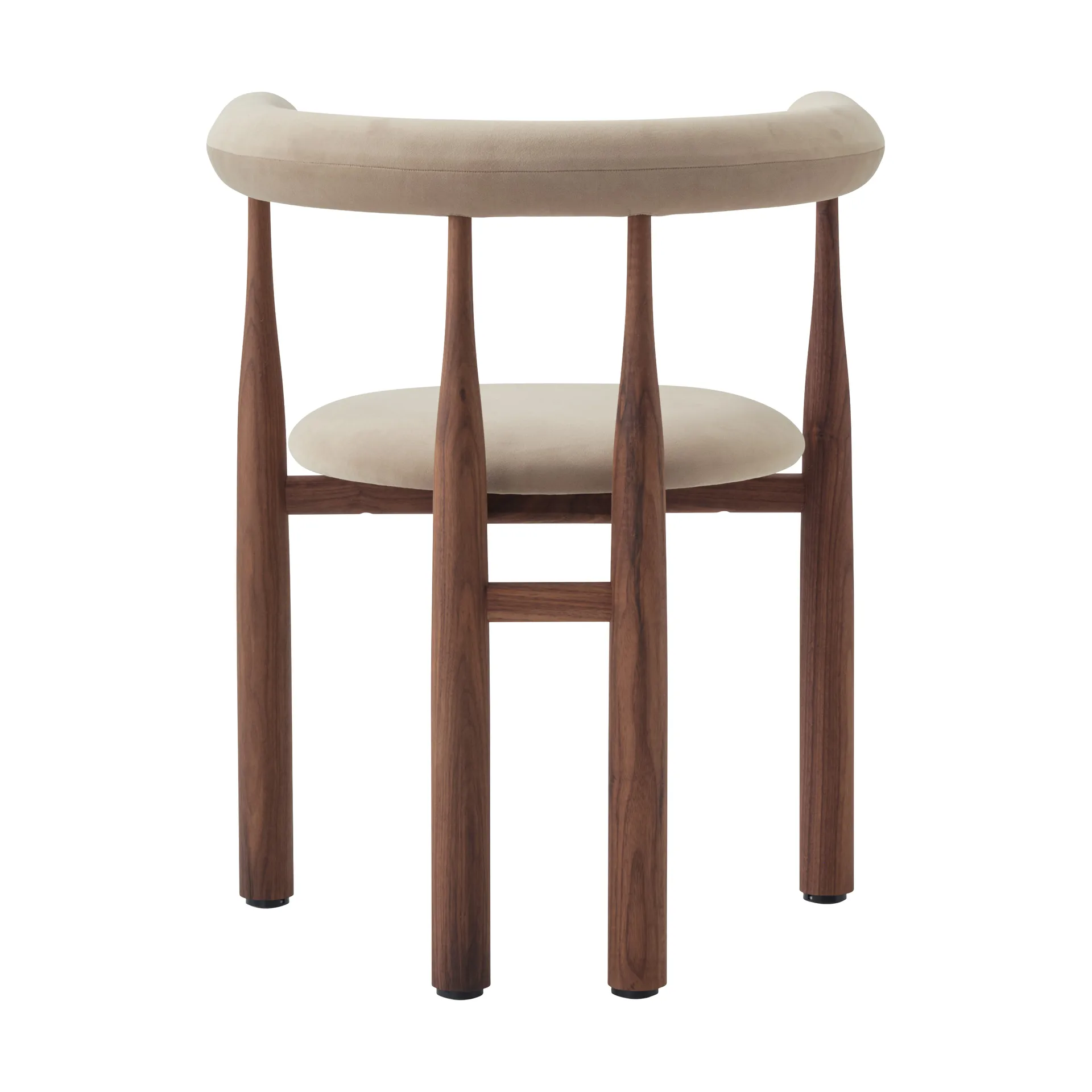 Bukowski upholstered armchair, Walnut, Megan 26 Beige New Works