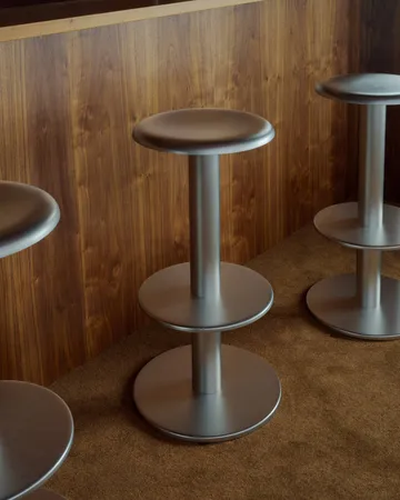 Coupe bar stool - Stainless steel, 76 cm - New Works