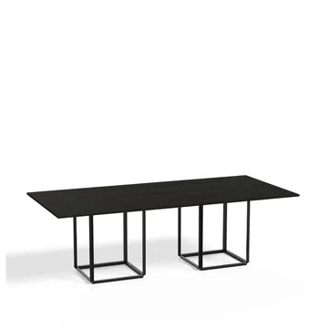 Florence rectangular dining table - Black ash. black stand - New Works