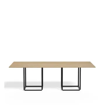 Florence rectangular dining table - Natural oak. black stand - New Works