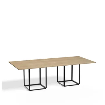 Florence rectangular dining table - Natural oak. black stand - New Works