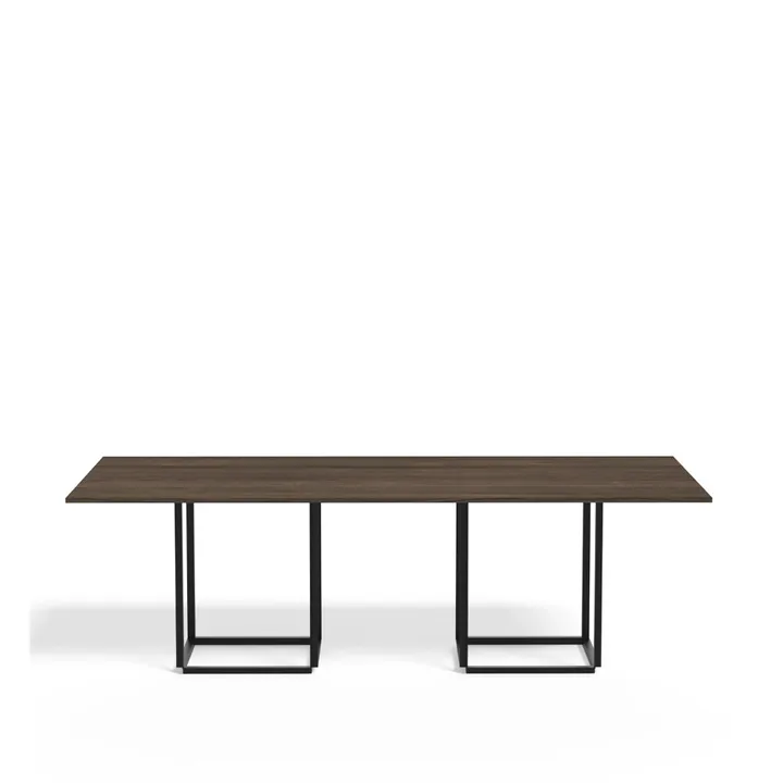Florence rectangular dining table - Walnut. black stand - New Works