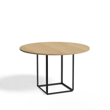 Florence round dining table - Natural oak. ø120 cm. black stand - New Works
