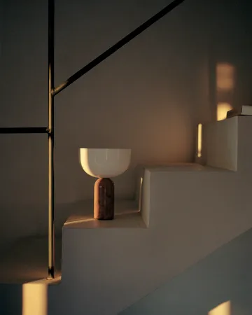 Kizu portable table lamp - Breccia Pernice - New Works