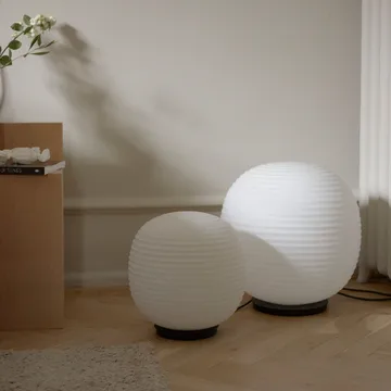 Lantern Globe floor lamp large - Frosted white opal glass - New Works
