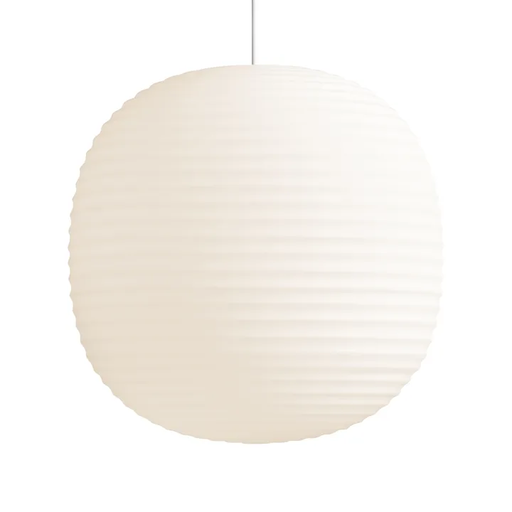 Lantern pendant lamp large - Frosted white opal glass - New Works