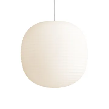 Lantern pendant lamp medium - Frosted white opal glass - New Works