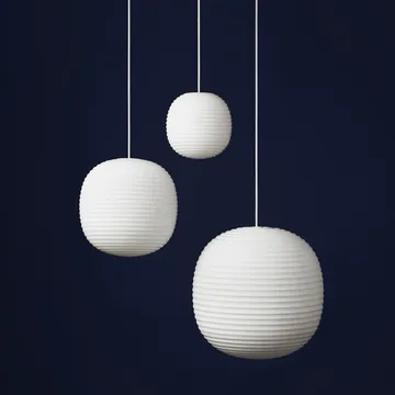 Lantern pendant lamp small - Frosted white opal glass - New Works