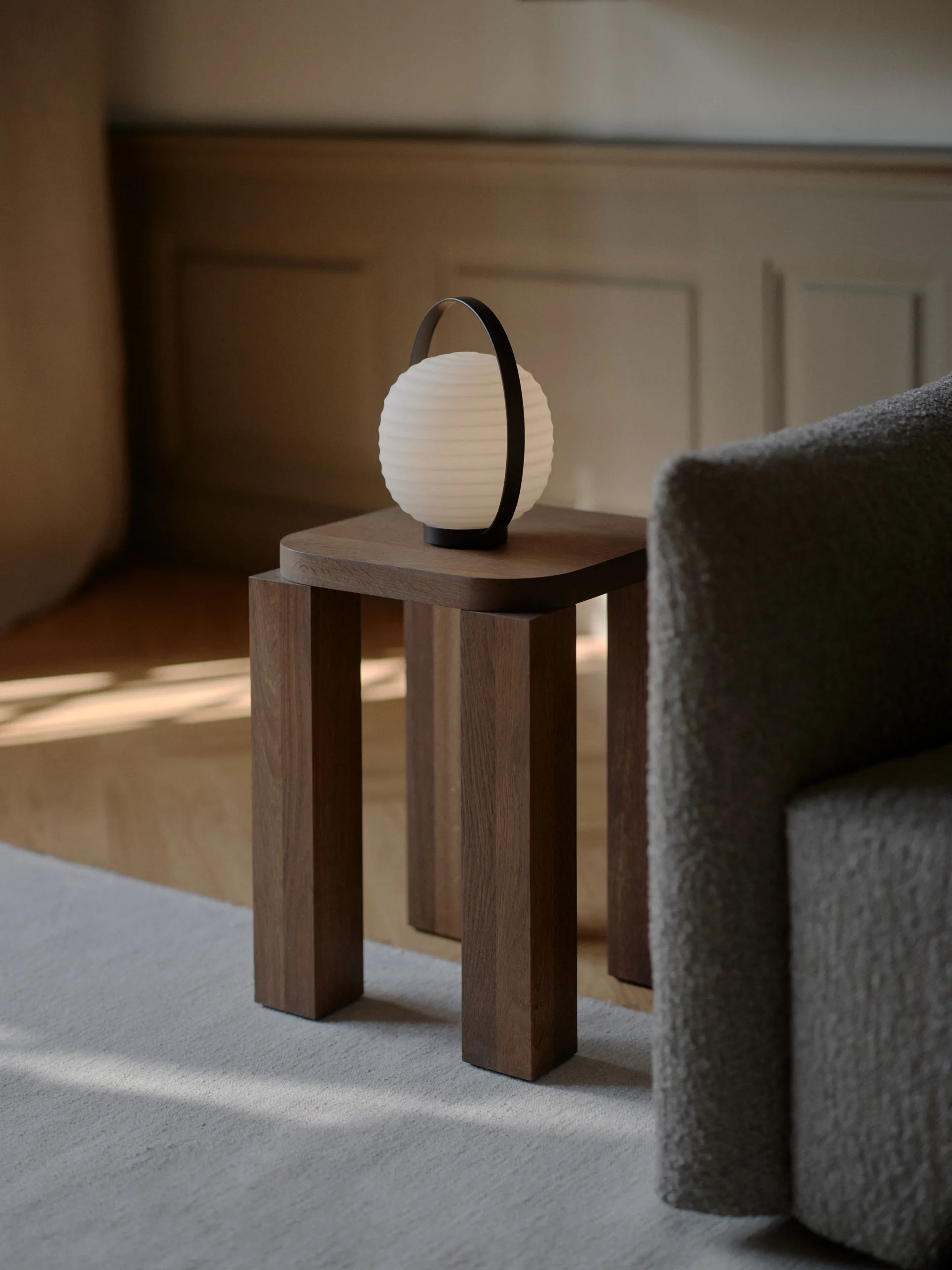 Lantern Portable table lamp 23x18 cm, Black New Works