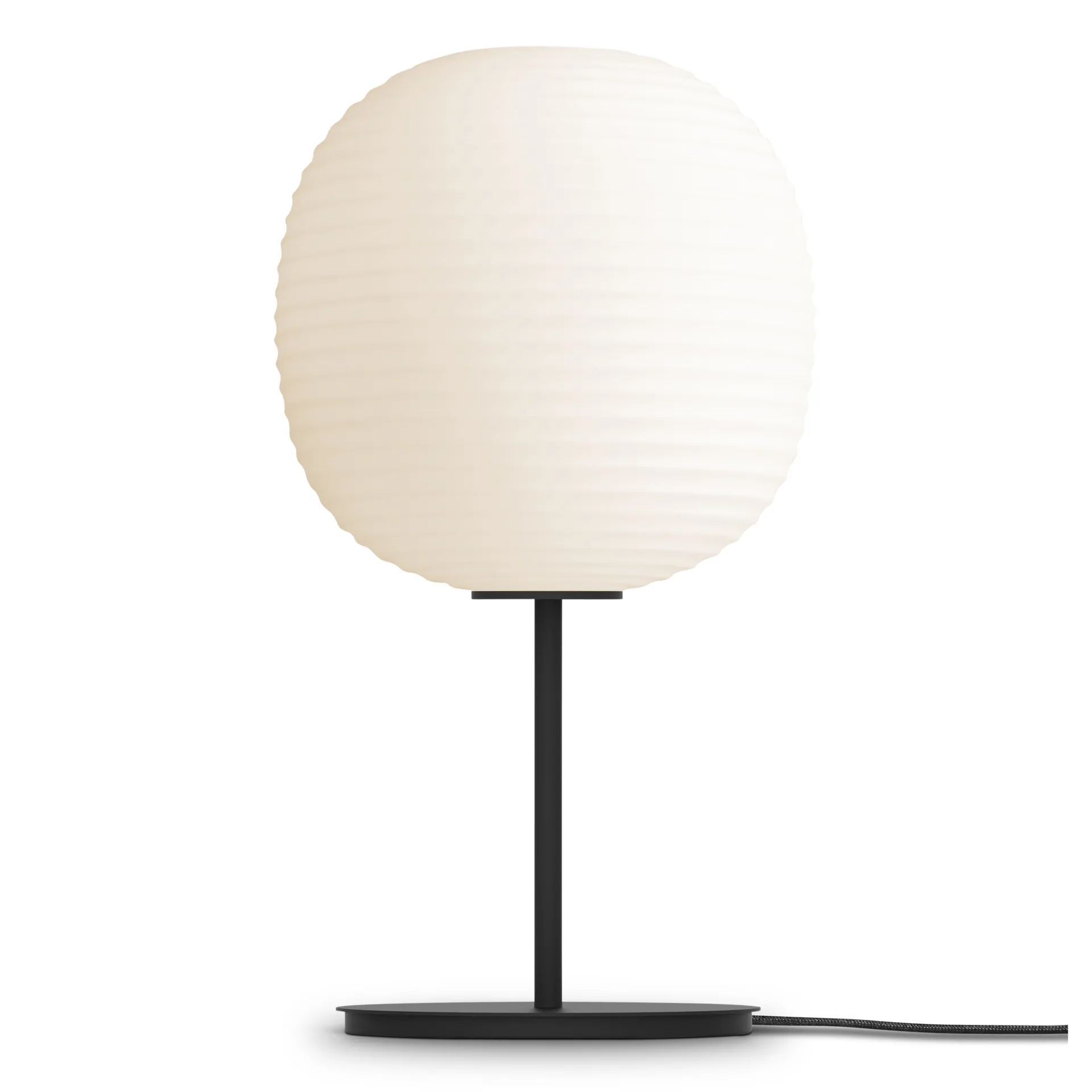 Lantern table lamp medium, Frosted white opal glass New Works