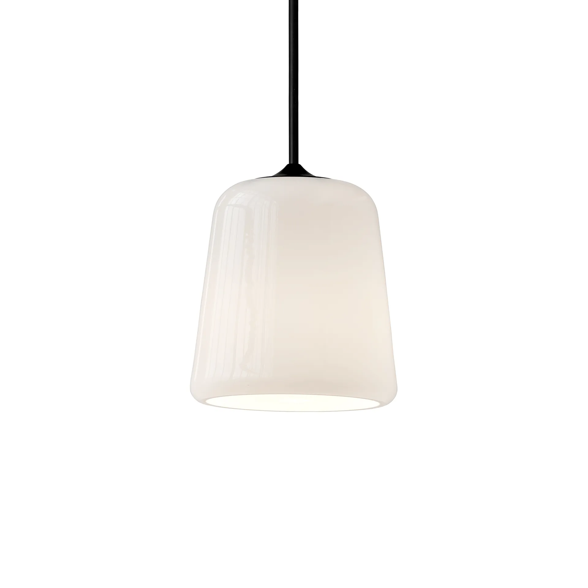 Material pendant lamp, White opal glass New Works