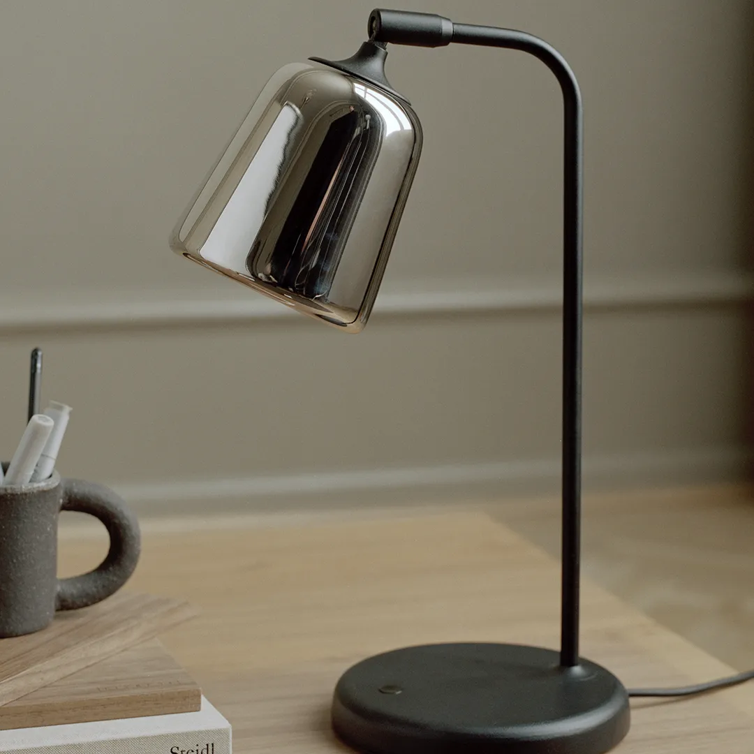 Material table lamp, Stainless steel New Works