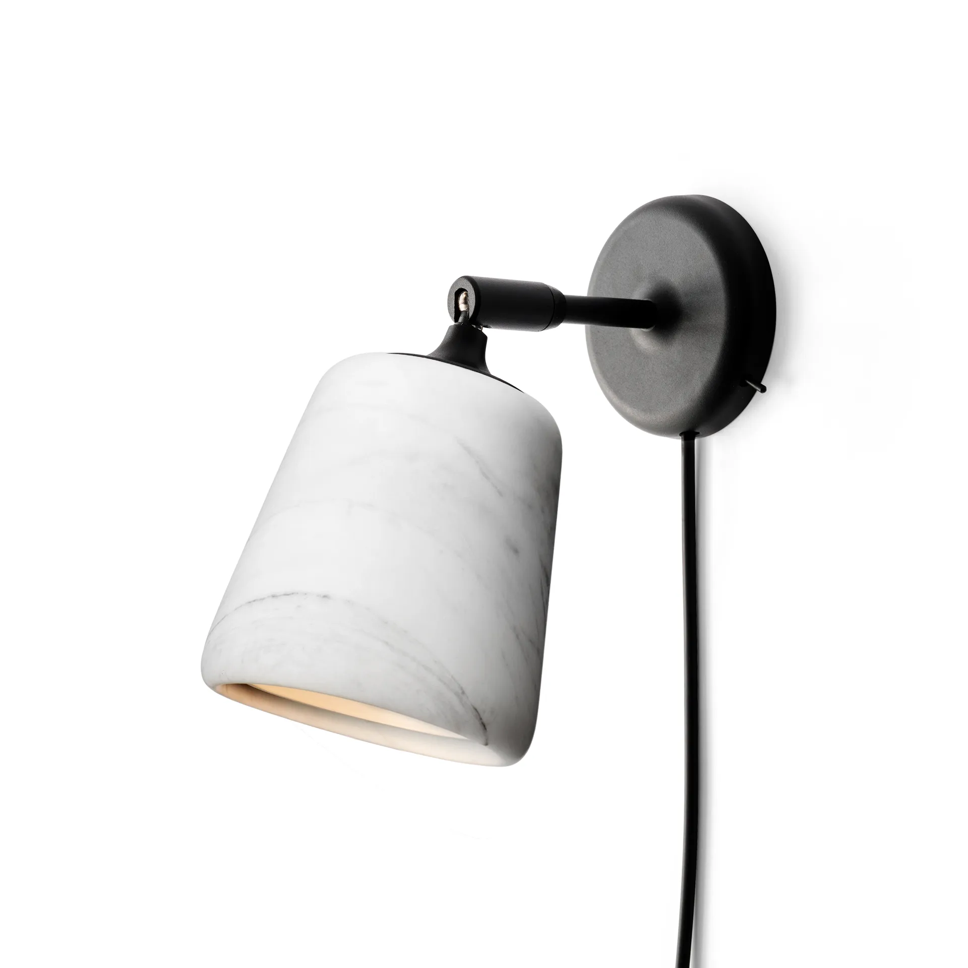 Material wall lamp, White marble New Works