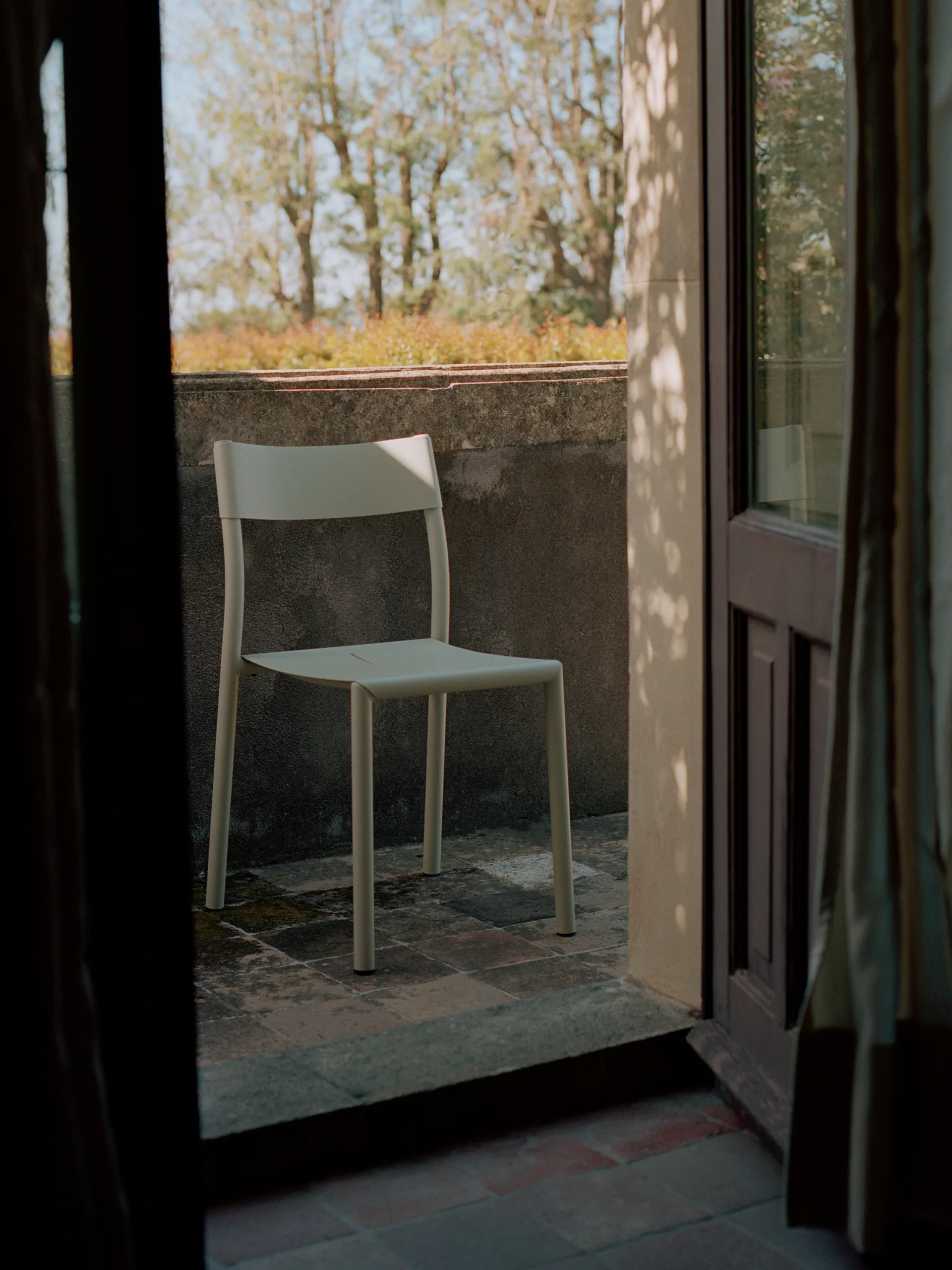 May Chair Outdoor chair, Light grey New Works