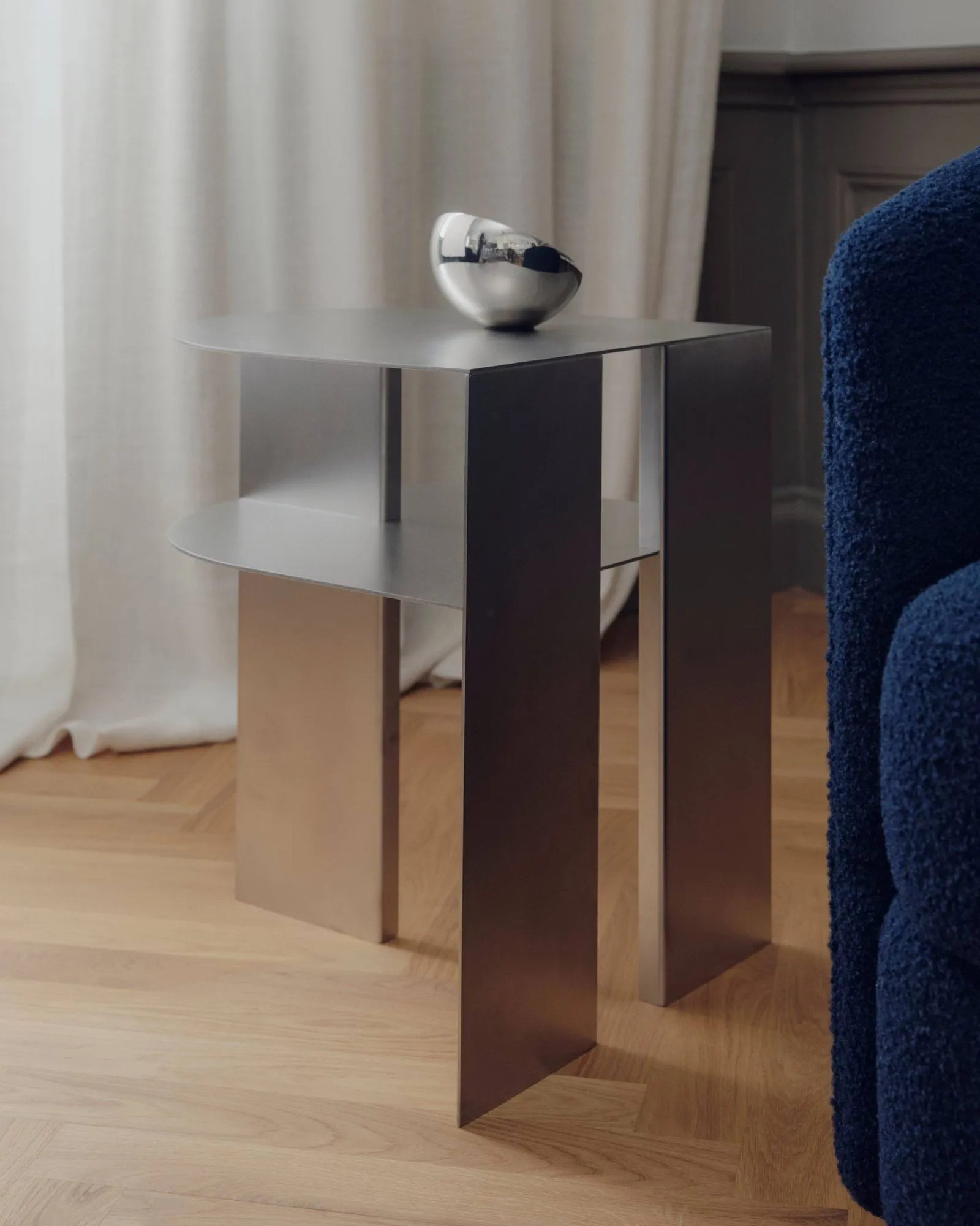 Rand side table, Stainless Steel New Works