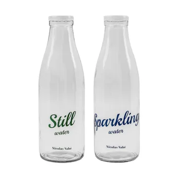 Bottle with lid 1 L, 2 pieces - Still-Sparkling - Nicolas Vahé