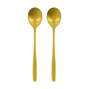 Daily serving spoons 2-pack - Gold finish - Nicolas Vahé