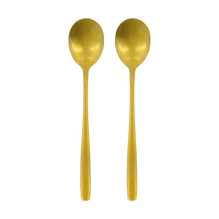 Daily serving spoons 2-pack - Gold finish - Nicolas Vahé