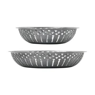 Nicolas Vahé bread basket 2 pieces - Antique silver finish - Nicolas Vahé