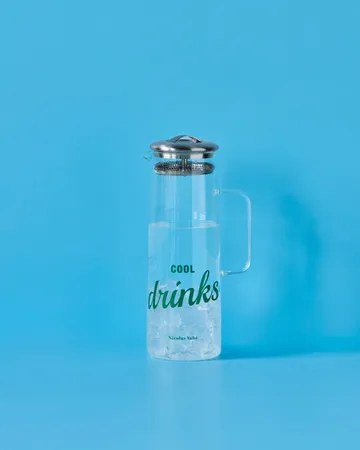 Nicolas Vahé jug with lid - Clear-silver - Nicolas Vahé
