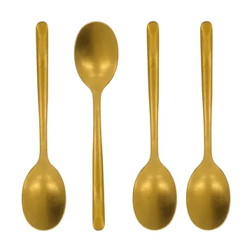 Nicolas Vahé teaspoon 4-pack - Antique gold finish - Nicolas Vahé