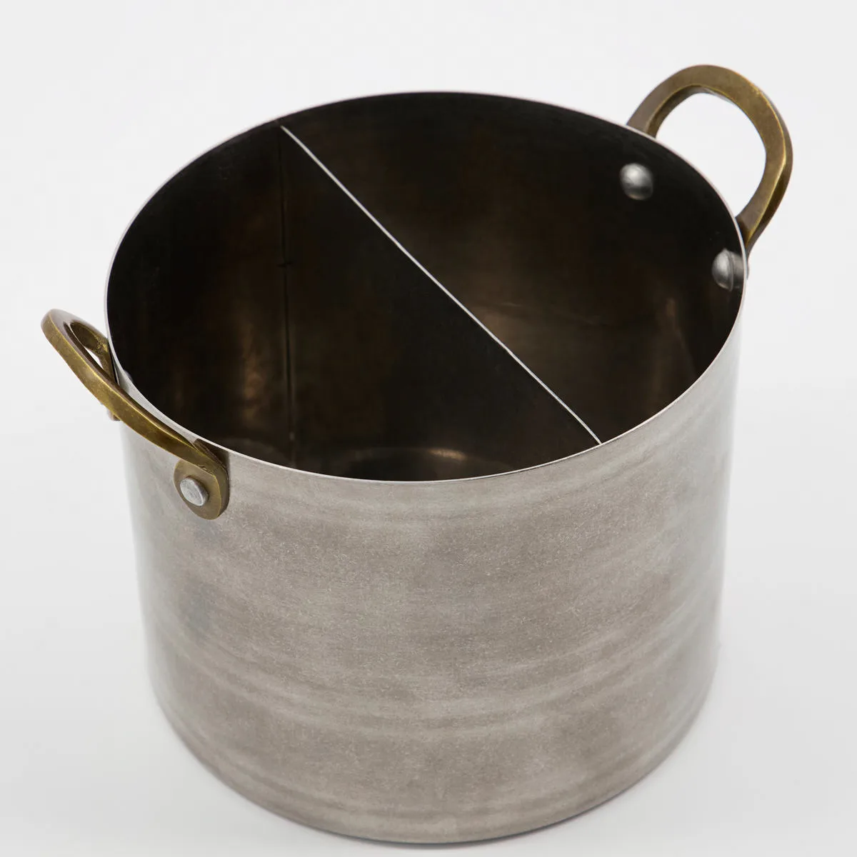 Presentation organiser Ø14 cm, Stainless steel-brass Nicolas Vahé