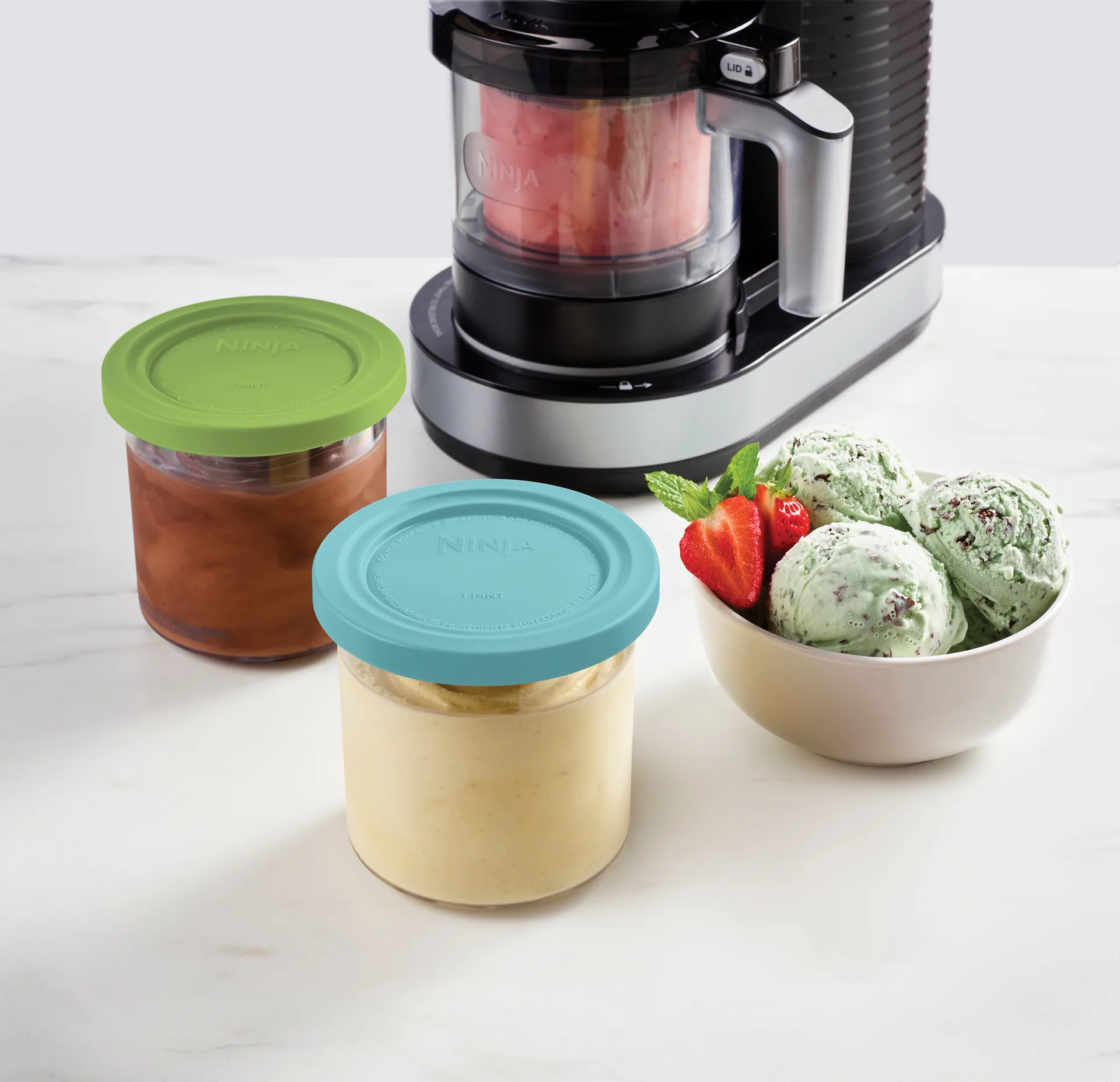 Ninja CREAMi 4 extra cups 470 ml for NC300EU, Blue/pink/green/brown Ninja