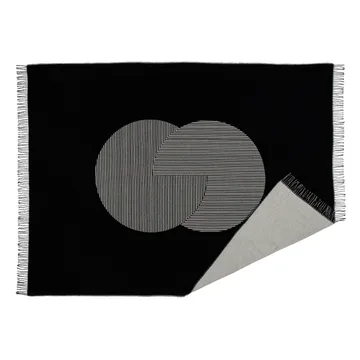 Circles cotton throw 130x185 cm - black - NJRD