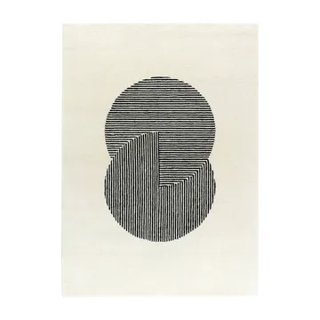 Circles wool rug natural white - 170x240 cm - NJRD