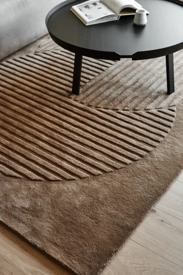 Levels Circles wool rug - Beige, 170x240 cm - NJRD