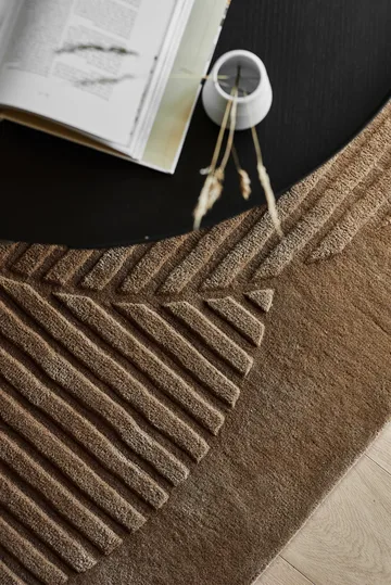 Levels Circles wool rug - Beige, 200x300 cm - NJRD