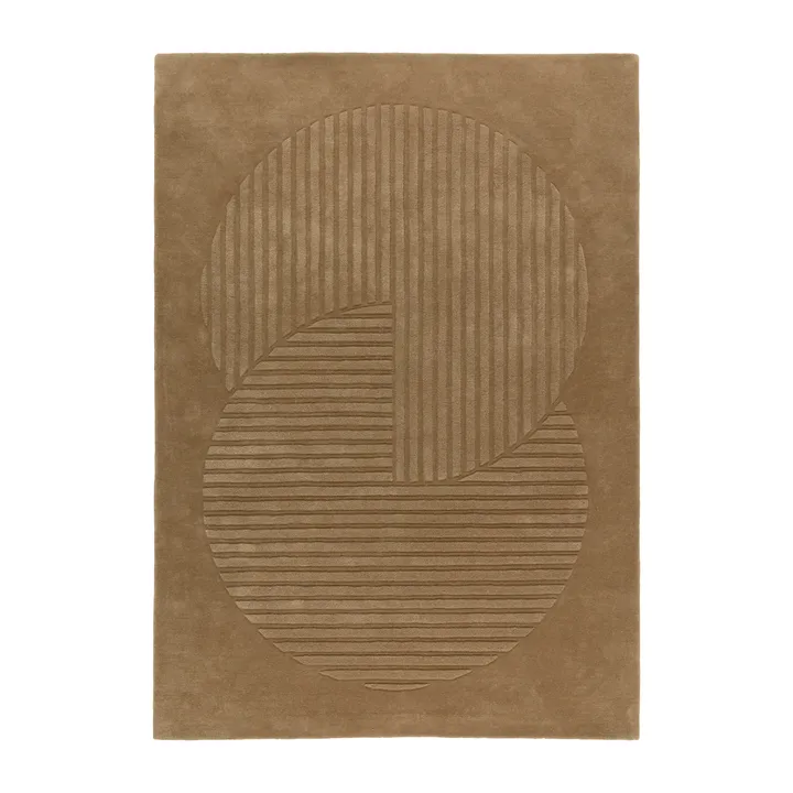 Levels Circles wool rug - Beige, 200x300 cm - NJRD