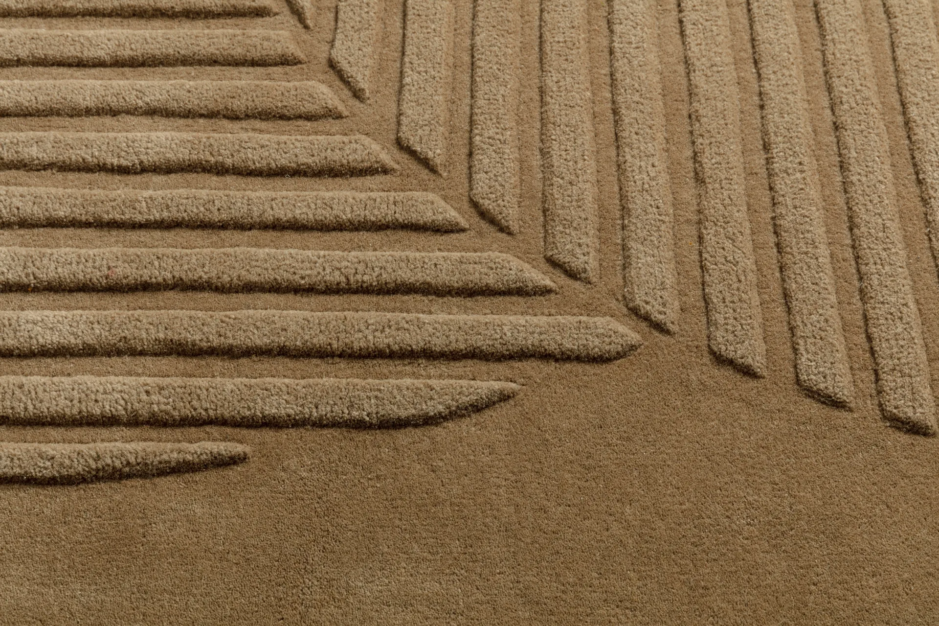 Levels Circles wool rug, Beige, 200x300 cm NJRD