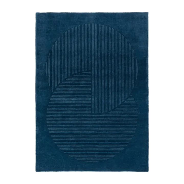 Levels Circles wool rug - Blue, 170x240 cm - NJRD