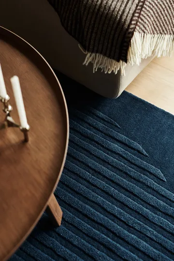 Levels Circles wool rug - Blue, 170x240 cm - NJRD
