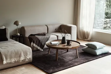 Levels Circles wool rug - Brown, 170x240 cm - NJRD