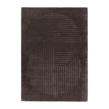 Levels Circles wool rug - Brown, 200x300 cm - NJRD