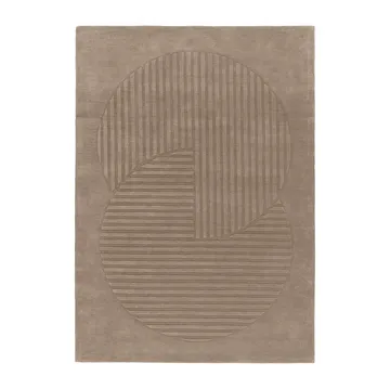 Levels Circles wool rug - Taupe, 170x240 cm - NJRD