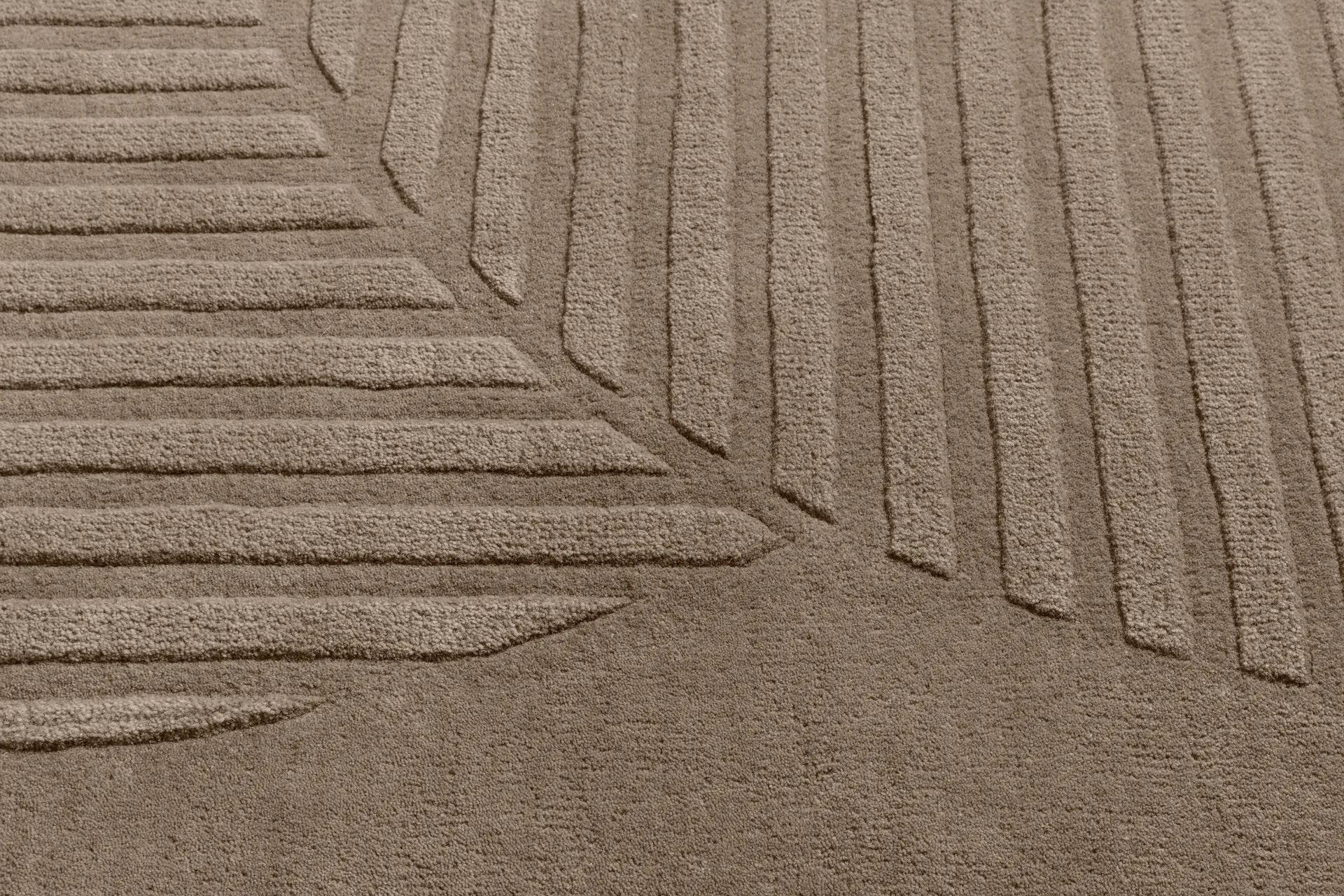 Levels Circles wool rug, Taupe, 170x240 cm NJRD