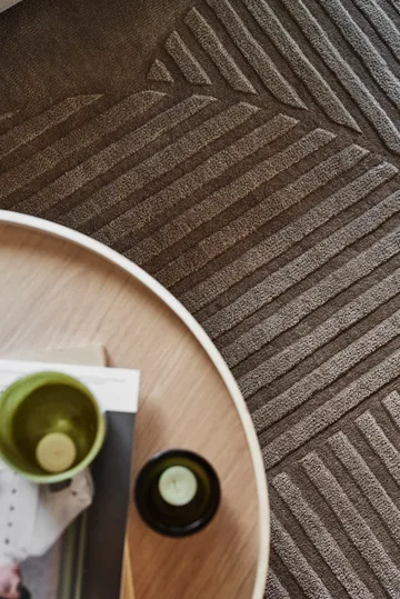 Levels Circles wool rug - Taupe, 170x240 cm - NJRD