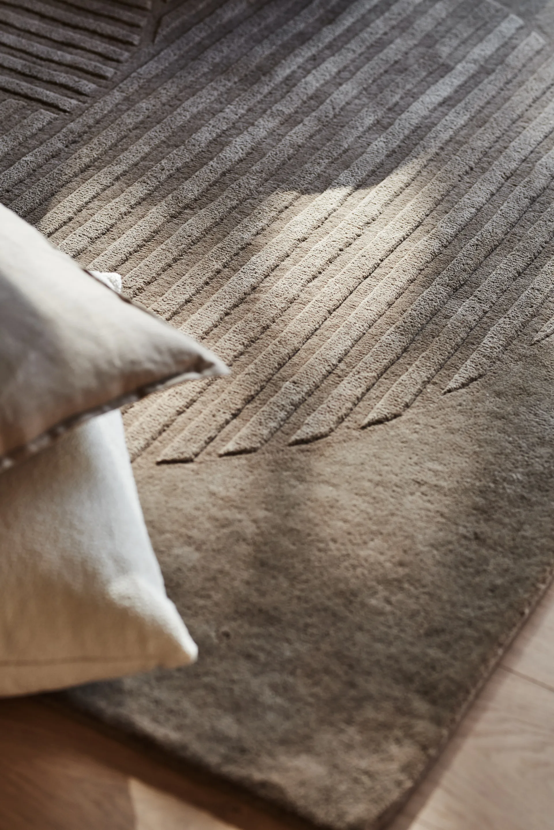 Levels Circles wool rug, Taupe, 170x240 cm NJRD