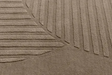 Levels Circles wool rug - Taupe, 200x300 cm - NJRD