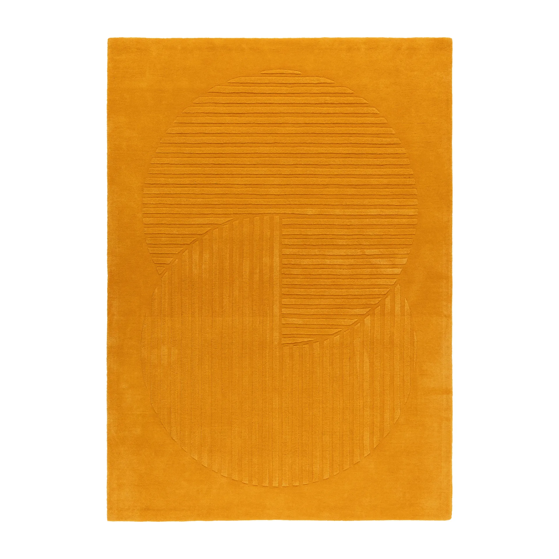 Levels Circles wool rug, Yellow, 170x240 cm NJRD