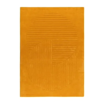 Levels Circles wool rug - Yellow, 200x300 cm - NJRD