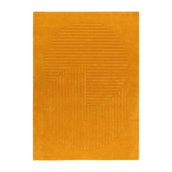 Levels Circles wool rug - Yellow, 200x300 cm - NJRD