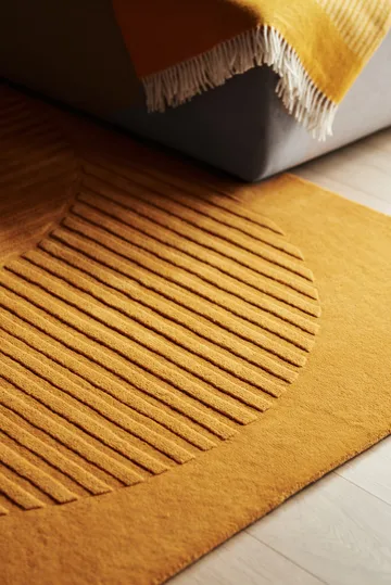 Levels Circles wool rug - Yellow, 200x300 cm - NJRD