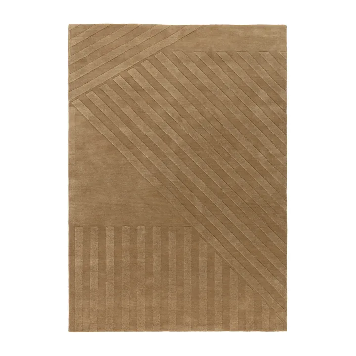 Levels Stripes wool rug - Beige, 170x240 cm - NJRD