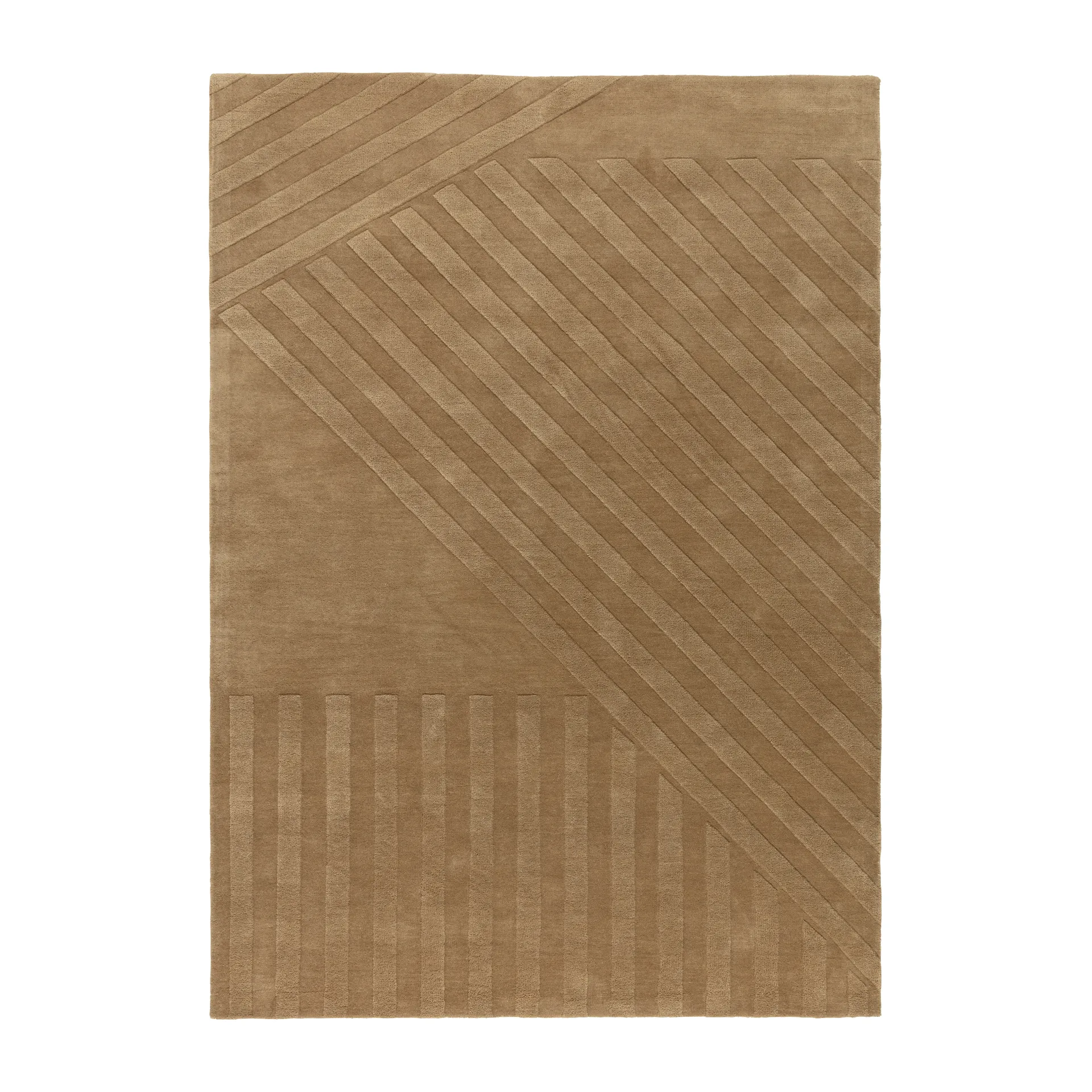 Levels Stripes wool rug, Beige, 200x300 cm NJRD